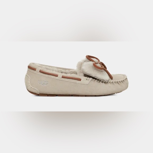 UGG | Dakota Double Bow Moccasin Slippers In Goat Gray Size 10 NEW - Picture 10 of 14